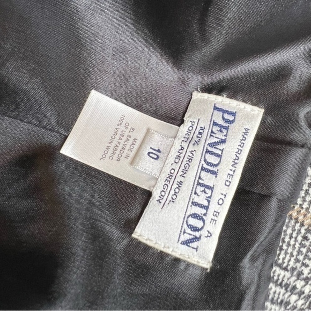 Pendleton wool button down plaid blazer jacket - image 14